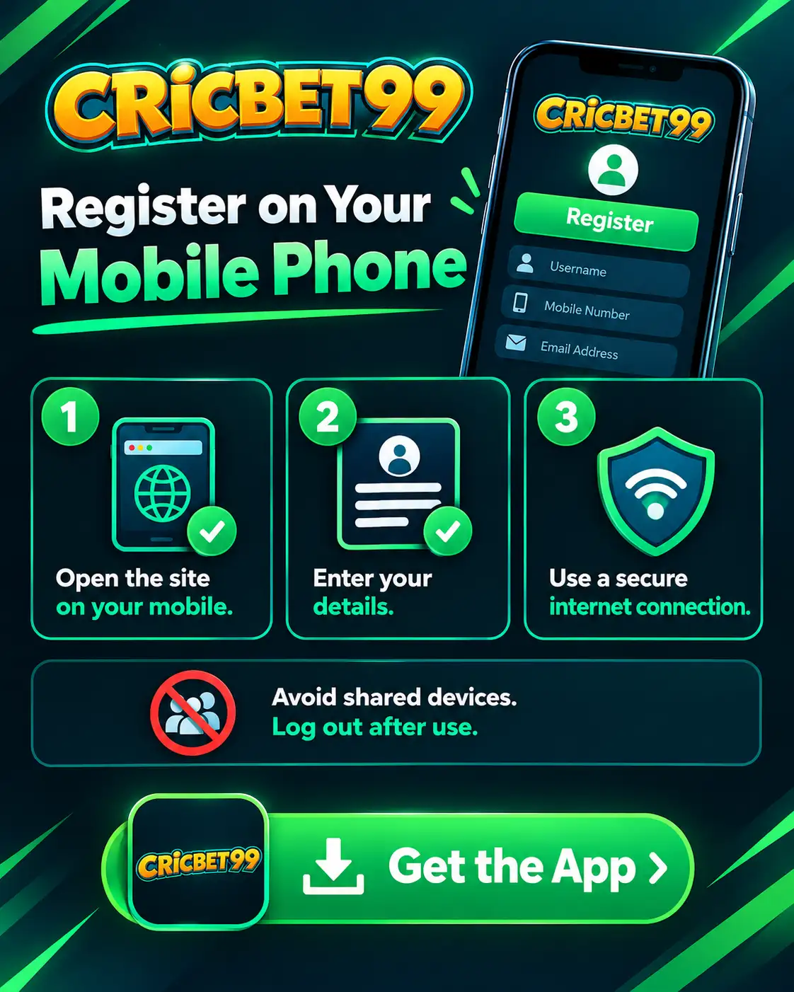 Register on mobile
