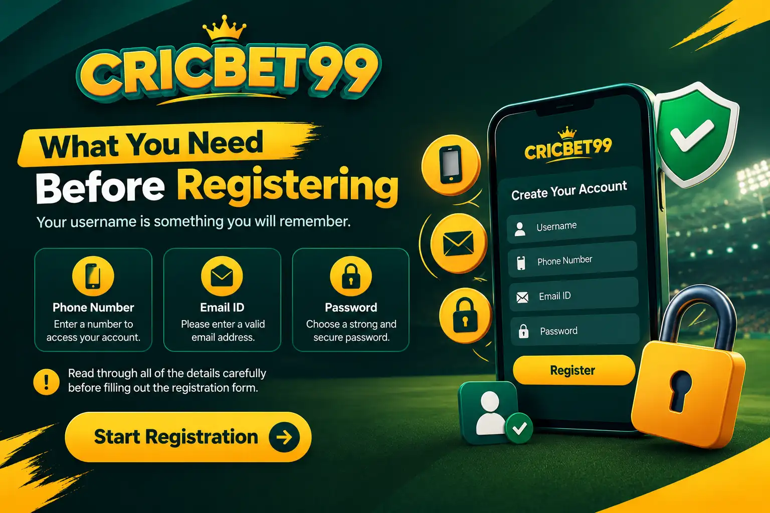 What you need before registering