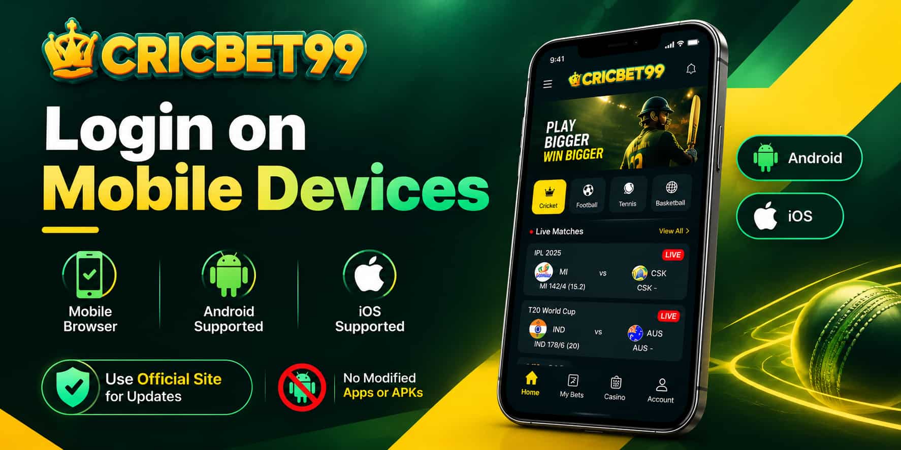 Login on mobile devices